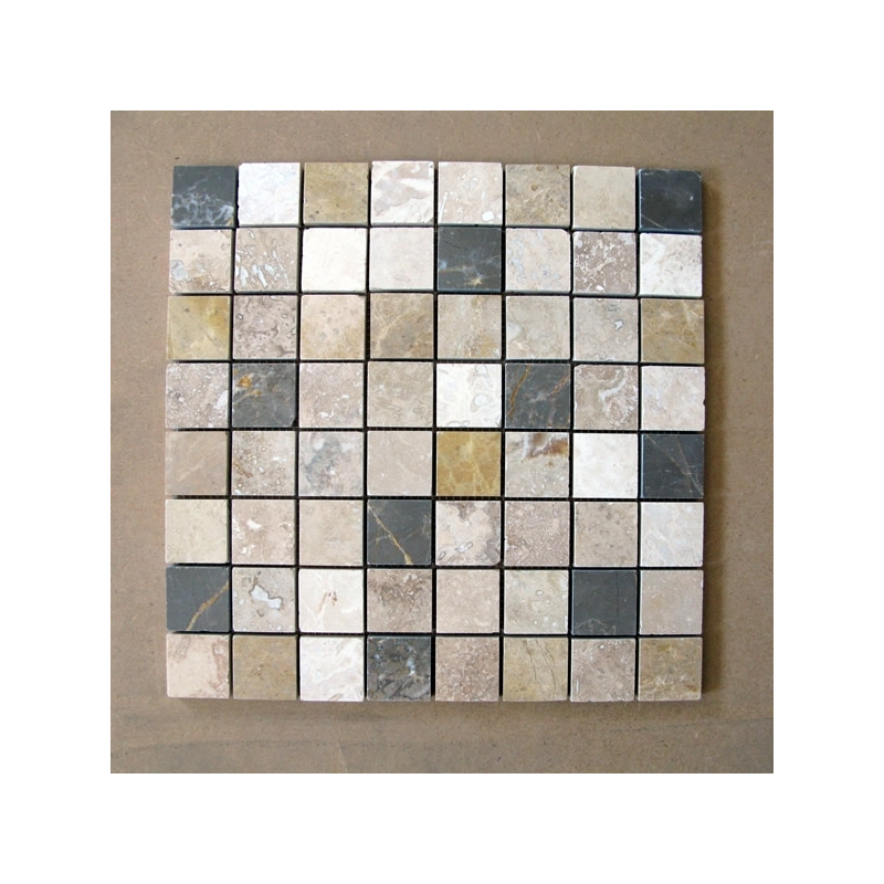Mosaique ASPEN - Mosaique Marbre Black & Brown 36 X 36 mm