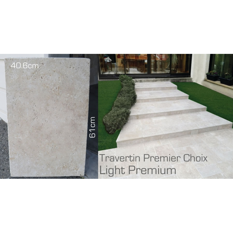 Travertin 60x90 Premier choix LIGHT MIX 15mm