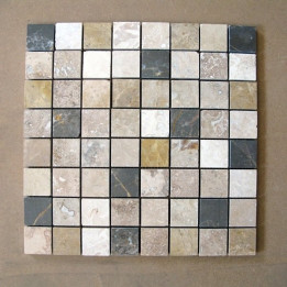Mosaïque ASPEN - Mosaique Marbre Black & Brown 36 X 36 mm - DMCmiller