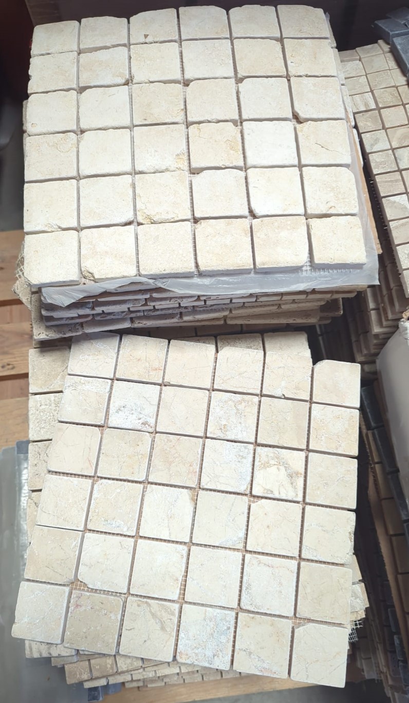 mosaique travertin en destockage