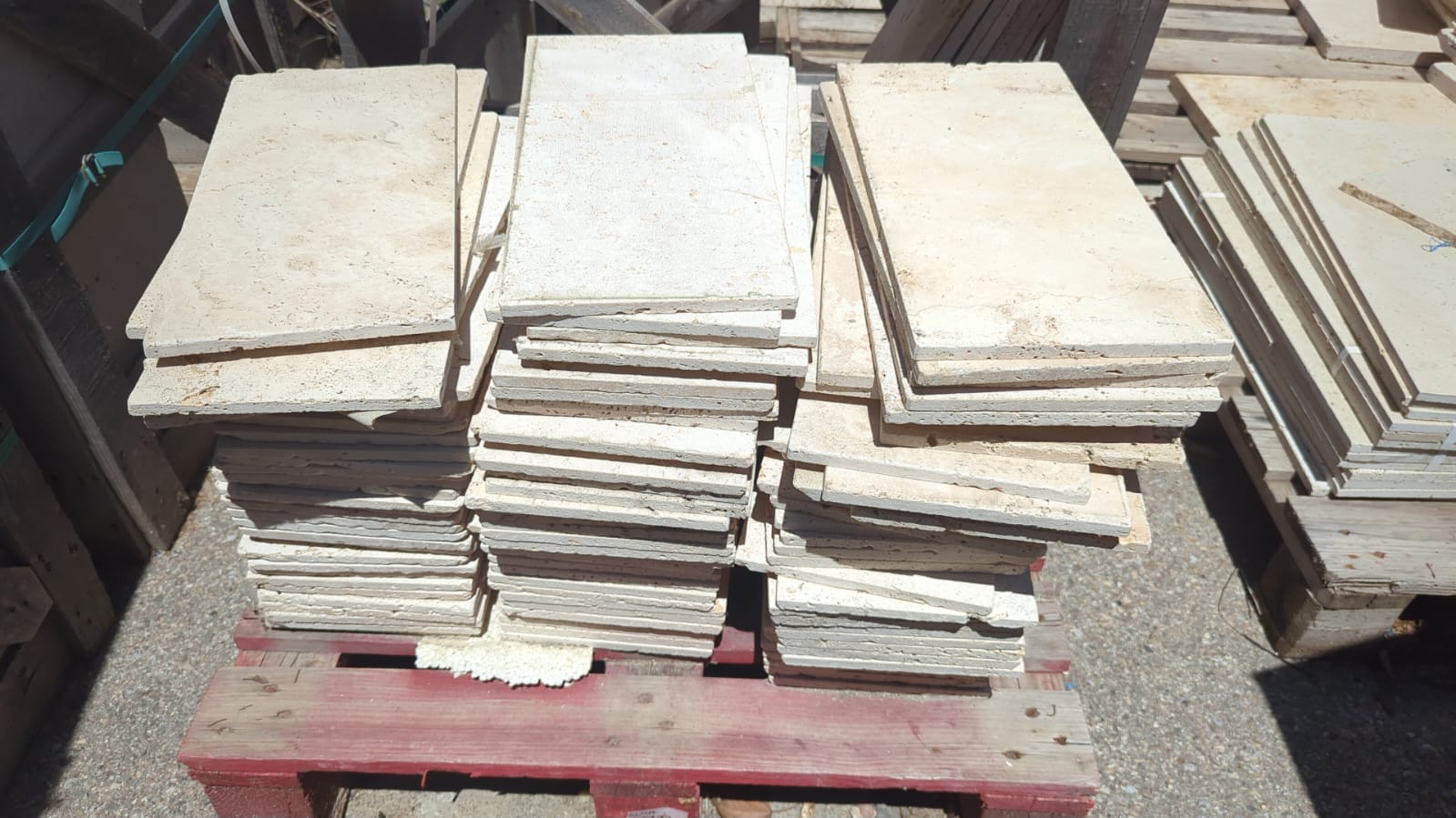 lot destockage travertin light 20x40